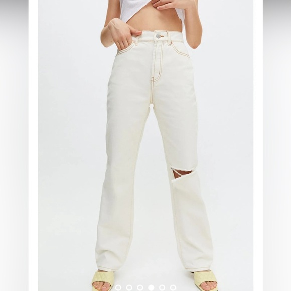 Urban Outfitters BDG Loose Straight Jean – Destroyed Ivory Denim - Picture 11 of 11